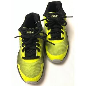 Sz 13- Wimberly Boys Girls Fila Highlight Unisex Sneaker Yellow Green Athletic
